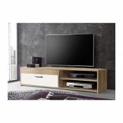 KATSO Meuble TV 120 cm coloris chene/blanc