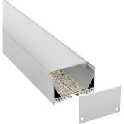 Kit - Profilé d'aluminium zak pour bandes led, 2 mètres