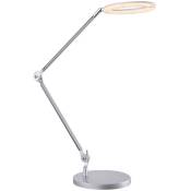 Lampe de table led 7 watts argent satiné lampe de lecture interrupteur éclairage Globo 58383