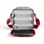 LIVOO SEP126R - Set sacoche lunch box, Isotherme pour conserver vos aliments 6h au frais, avec 3 tupperware