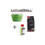 Lotus Grill - Barbecue Vert avec Piles et Câble d'Alimentation
