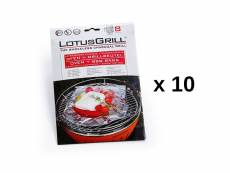 Lotusgrill - 10 lots de 8 papillottes pour barbecue lot10-gb-al-m - lot10-gb-al-m