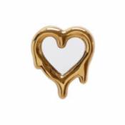 Miroir Melted Heart / Cadre-photo - Céramique - Seletti or en céramique