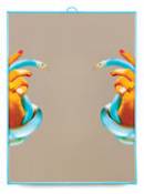 Miroir Toiletpaper / Mains & serpents - Large H 40 cm - Seletti multicolore en plastique