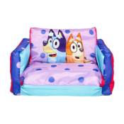 Moose Toys - Canapé lit gonflable 2 en 1 pour enfant Bluey - motif Bluey et Bingo