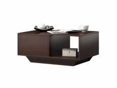Nimri - table à café/table basse moderne salon - dimensions plateau : 90x60x42 - rangement spacieux et fonctionnel - wenge