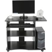 (Noir)Bureau informatique table de bureau Table informatique,meuble pour ordinateur,90 x 50 x 75 cm