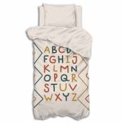 Parure de lit enfant alphabet - Naturel - 140 x 200 cm