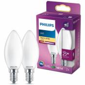 Philips - ampoule led Flamme E14 25W Blanc Chaud Dépolie,