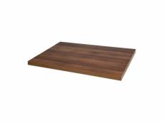 Plateau de table rectangulaire pré-percé chêne rustique 700mm - bolero - - bois 1100x700xmm