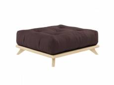 Pouf futon senza pin naturel coloris marron de 90 x