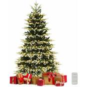 RELAX4LIFE Sapin de Noël 180 cm avec 350 Lumières, Arbre de Noël avec Base en Métal, Décoration de Noël pour Bureau, Maison, Magasin
