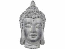 Statue de jardin tête de bouddha en magnésia 42 cm