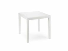 Table king rotin blanc carré 79 x 79 x 72 cm