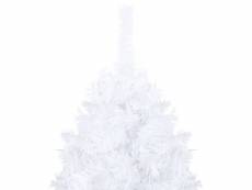 Vidaxl arbre de noël artificiel avec led et boules blanc 120 cm pvc