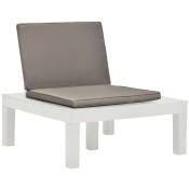 Vidaxl - Chaise de salon de jardin avec coussin Plastique Blanc