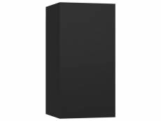 Vidaxl meuble tv noir 30,5x30x60 cm aggloméré