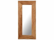 Vidaxl miroir cosmétique 50x110 cm bois solide d'acacia 246269