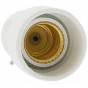 Adaptateur de douille culot pour ampoules - fiche mâle B22 vers fiche femelle E14 - Blanc - Zenitech - Blanc