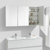 Armoire de toilette bloc-miroir siena largeur 120 cm