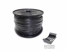 Bobine cable flexible 2,5mm noir 800mts (bobine grande ø400x200mm) E3-28985