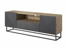 Bobochic meuble tv 167 cm alice pieds en métal gris foncé