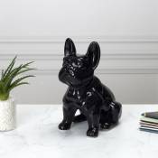 Bulldog ceramique noir 20CM