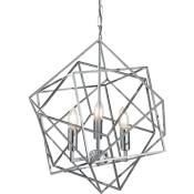 Cage Pendentif Lampe Salon Plafond Éclairage Chrome