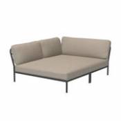Canapé droit Level Cozy / Assise profonde - Angle gauche - L 173,5 x P 139 cm - Houe beige en tissu