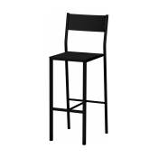 Chaise haute en acier mat noir mat 110 cm Take - Matière