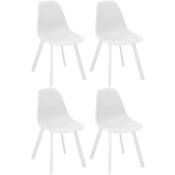 Chaises d'extérieur aluminium et résine Jato (Lot de 4) - Blanc