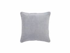 Coussin ourlet coton blanc-gris 45x45cm - l 45 x l 45 x h 1 cm