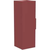 Cube Applique, 2X GU10, max 33W, métal, rouge cowhide, H18cm Cowhide Rouge - ral 19-1533 tcx - Cowhide Rouge - ral 19-1533 tcx - Lumicom