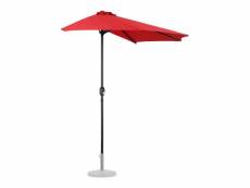 Demi parasol pentagonal 270 x 135 cm jardin rouge helloshop26 14_0007544