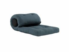 Fauteuil futon convertible wrap couleur bleu pétrole