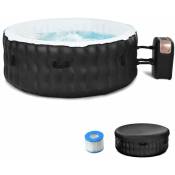 GOPLUS 180X68CM Spa Gonflable 4 Places, Spa Rond Portable