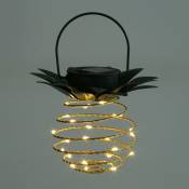 Groofoo - Lampe solaire à ananas en verre Lampe de