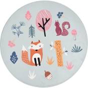 Home Styling - Tapis pour enfant rond Forest friends,