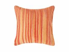 Homescapes housse de coussin en tissu chenille orange clair, 45 x 45 cm SF1359A