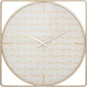Horloge 'christie' métal doré 58 x 58 cm Atmosphera artdéco - Or