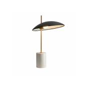 Lampe de bureau moderne Vilai Noir, doré, marbre -