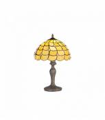 Lampe de table Tiffany Breeze 1 Ampoule Beige 35 Cm