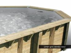 Liner seul pour piscine bois linéa 6,50 x 3,50 x 1,40 m gris