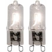 Lot de 2 ampoules halogènes G9 - 28W - Blanc chaud - 370 Lumen - Zenitech