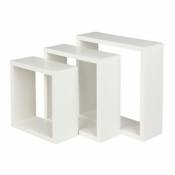 Lot de 3 étagères murales cubes modulables Rigga Form blanc