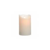 Lumineo - vela interior de led ø7,5x12,5cm color blanco. luz blanco cálido
