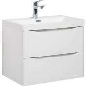 Meuble de salle de bain Vienna 60 cm lavabo Badplaats - Blanc brillant - Blanc brillant