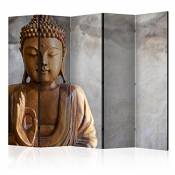 murando Paravent Spa Zen Buddha 225x172 cm Réversible Deux Côtés Impression sur Toile intissée 100% Opaque Foto Paravent Décoratif en Bois avec Interi