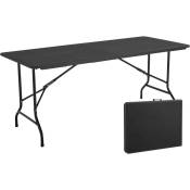 Oviala - Tables pliantes noires 180cm - lot de 10 - Noir