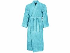 Peignoir de bain mixte 420gr/m² luxury kimono - bleu turquoise - 2 - m